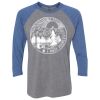 Unisex Triblend Three-Quarter Raglan T-Shirt Thumbnail