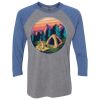 Unisex Triblend Three-Quarter Raglan T-Shirt Thumbnail