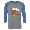 Unisex Triblend Three-Quarter Raglan T-Shirt Thumbnail