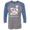 Unisex Triblend Three-Quarter Raglan T-Shirt Thumbnail