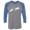 Unisex Triblend Three-Quarter Raglan T-Shirt Thumbnail