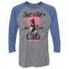 Unisex Triblend Three-Quarter Raglan T-Shirt Thumbnail