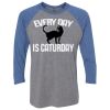 Unisex Triblend Three-Quarter Raglan T-Shirt Thumbnail