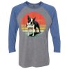 Unisex Triblend Three-Quarter Raglan T-Shirt Thumbnail