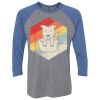 Unisex Triblend Three-Quarter Raglan T-Shirt Thumbnail