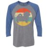 Unisex Triblend Three-Quarter Raglan T-Shirt Thumbnail