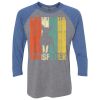 Unisex Triblend Three-Quarter Raglan T-Shirt Thumbnail