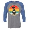 Unisex Triblend Three-Quarter Raglan T-Shirt Thumbnail