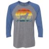 Unisex Triblend Three-Quarter Raglan T-Shirt Thumbnail