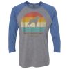 Unisex Triblend Three-Quarter Raglan T-Shirt Thumbnail