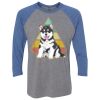 Unisex Triblend Three-Quarter Raglan T-Shirt Thumbnail