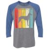 Unisex Triblend Three-Quarter Raglan T-Shirt Thumbnail