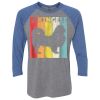 Unisex Triblend Three-Quarter Raglan T-Shirt Thumbnail