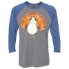 Unisex Triblend Three-Quarter Raglan T-Shirt Thumbnail