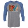 Unisex Triblend Three-Quarter Raglan T-Shirt Thumbnail