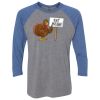 Unisex Triblend Three-Quarter Raglan T-Shirt Thumbnail