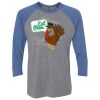 Unisex Triblend Three-Quarter Raglan T-Shirt Thumbnail