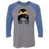 Unisex Triblend Three-Quarter Raglan T-Shirt Thumbnail