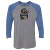 Unisex Triblend Three-Quarter Raglan T-Shirt Thumbnail