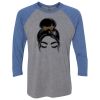 Unisex Triblend Three-Quarter Raglan T-Shirt Thumbnail