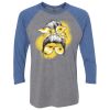 Unisex Triblend Three-Quarter Raglan T-Shirt Thumbnail