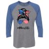 Unisex Triblend Three-Quarter Raglan T-Shirt Thumbnail