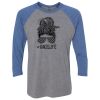 Unisex Triblend Three-Quarter Raglan T-Shirt Thumbnail