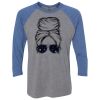 Unisex Triblend Three-Quarter Raglan T-Shirt Thumbnail