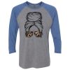 Unisex Triblend Three-Quarter Raglan T-Shirt Thumbnail