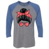 Unisex Triblend Three-Quarter Raglan T-Shirt Thumbnail