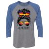 Unisex Triblend Three-Quarter Raglan T-Shirt Thumbnail