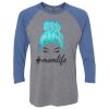 Unisex Triblend Three-Quarter Raglan T-Shirt Thumbnail