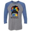 Unisex Triblend Three-Quarter Raglan T-Shirt Thumbnail