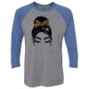 Unisex Triblend Three-Quarter Raglan T-Shirt Thumbnail