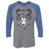 Unisex Triblend Three-Quarter Raglan T-Shirt Thumbnail