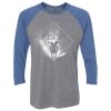 Unisex Triblend Three-Quarter Raglan T-Shirt Thumbnail