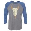 Unisex Triblend Three-Quarter Raglan T-Shirt Thumbnail