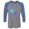 Unisex Triblend Three-Quarter Raglan T-Shirt Thumbnail