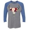 Unisex Triblend Three-Quarter Raglan T-Shirt Thumbnail