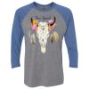 Unisex Triblend Three-Quarter Raglan T-Shirt Thumbnail