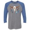 Unisex Triblend Three-Quarter Raglan T-Shirt Thumbnail