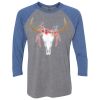 Unisex Triblend Three-Quarter Raglan T-Shirt Thumbnail