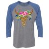 Unisex Triblend Three-Quarter Raglan T-Shirt Thumbnail