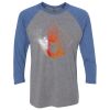 Unisex Triblend Three-Quarter Raglan T-Shirt Thumbnail