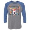 Unisex Triblend Three-Quarter Raglan T-Shirt Thumbnail