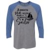 Unisex Triblend Three-Quarter Raglan T-Shirt Thumbnail