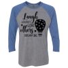 Unisex Triblend Three-Quarter Raglan T-Shirt Thumbnail