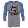 Unisex Triblend Three-Quarter Raglan T-Shirt Thumbnail