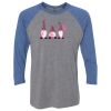 Unisex Triblend Three-Quarter Raglan T-Shirt Thumbnail