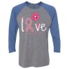 Unisex Triblend Three-Quarter Raglan T-Shirt Thumbnail